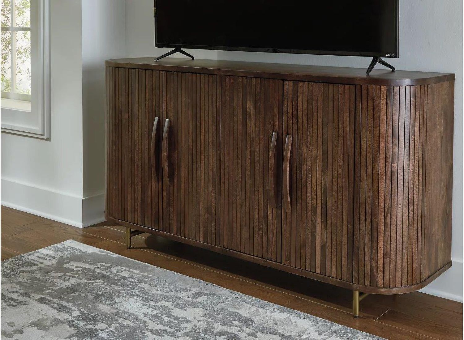 Amickly Accent Cabinet In Dark Brown A4000571