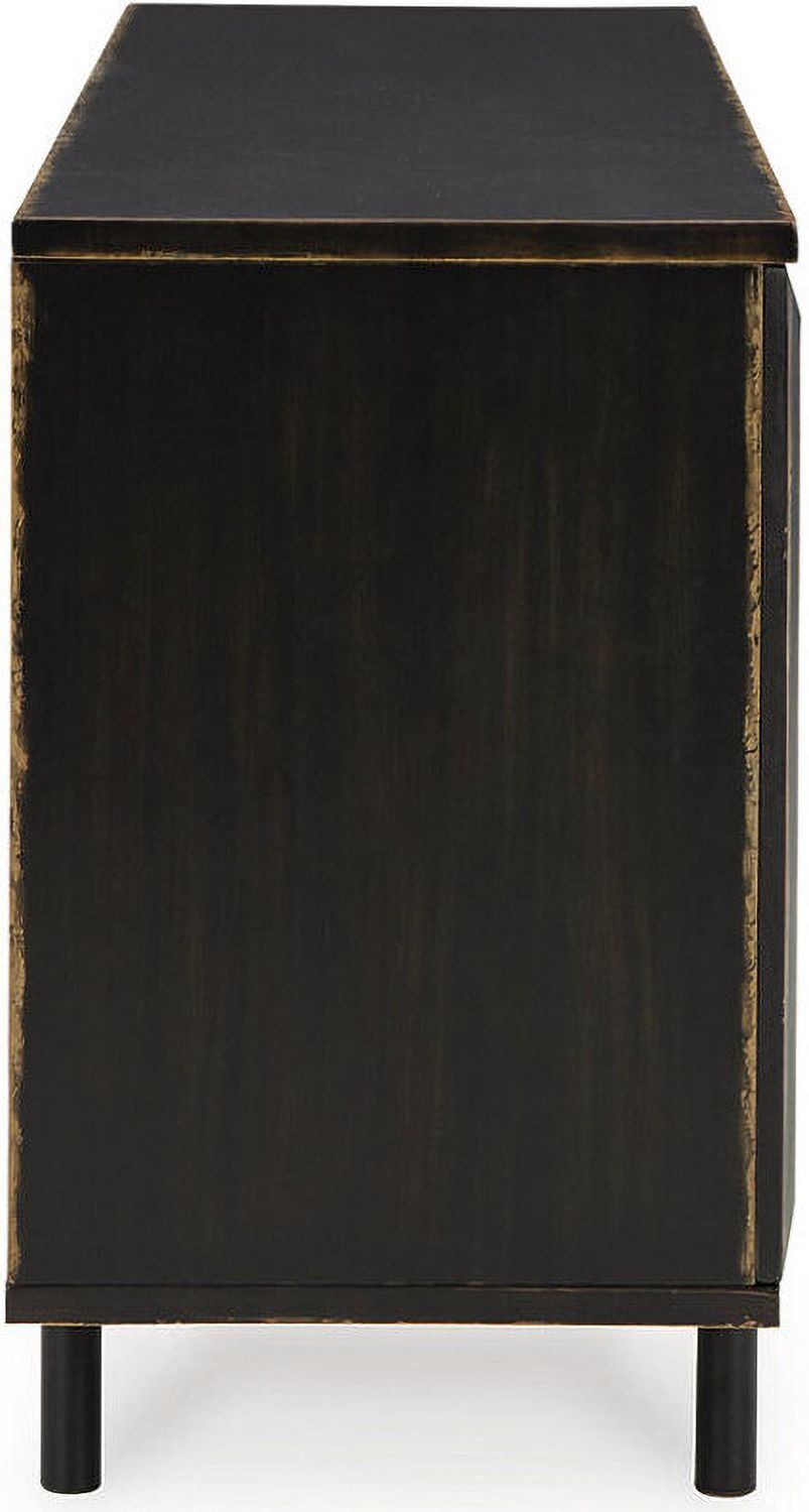 Fair Ridge Accent Cabinet In Distressed Black A4000573