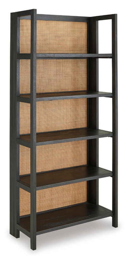 Abyard Bookcase In Black and Natural A4000574