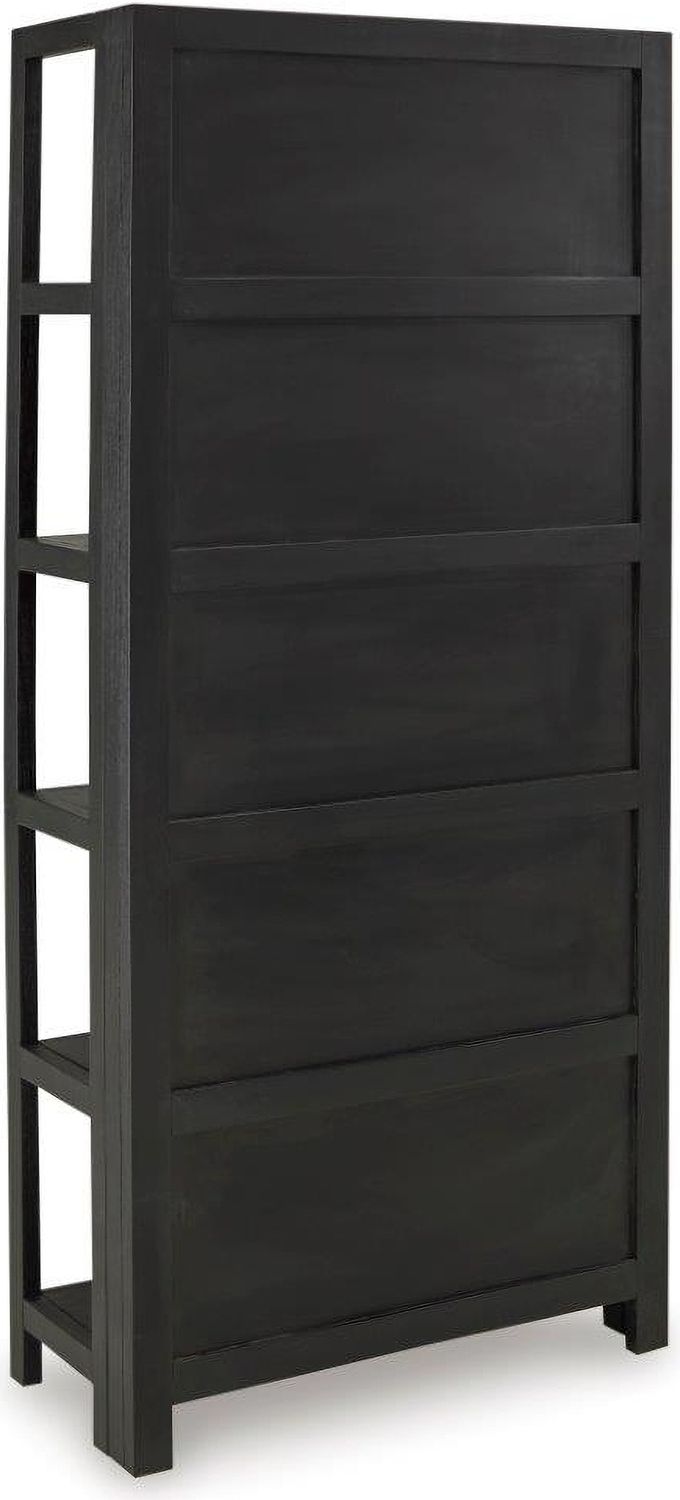 Abyard Bookcase In Black and Natural A4000574