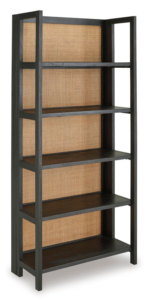 Abyard Bookcase In Black and Natural A4000574