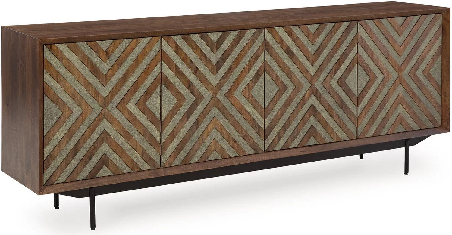 Dreggan Accent Cabinet In Gold Brown A4000577