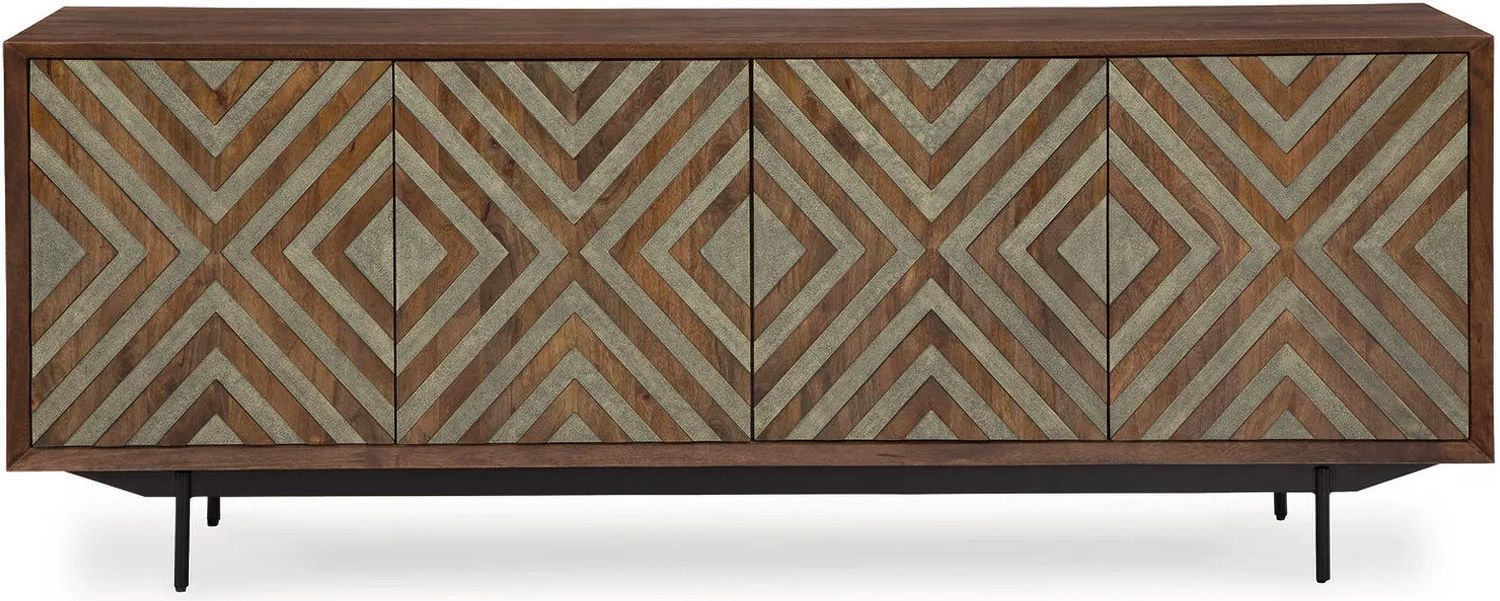 Dreggan Accent Cabinet In Gold Brown A4000577
