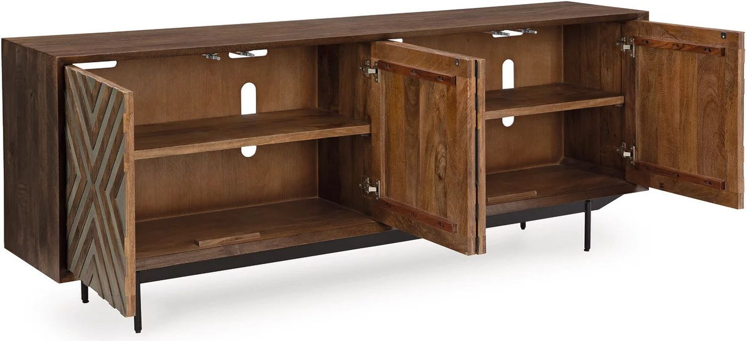Dreggan Accent Cabinet In Gold Brown A4000577
