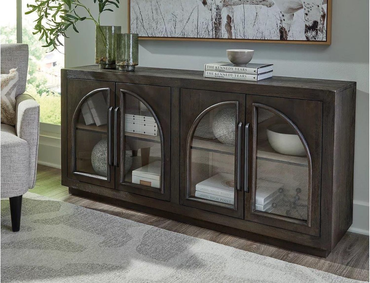 Dreley Accent Cabinet In Grayish Brown A4000586
