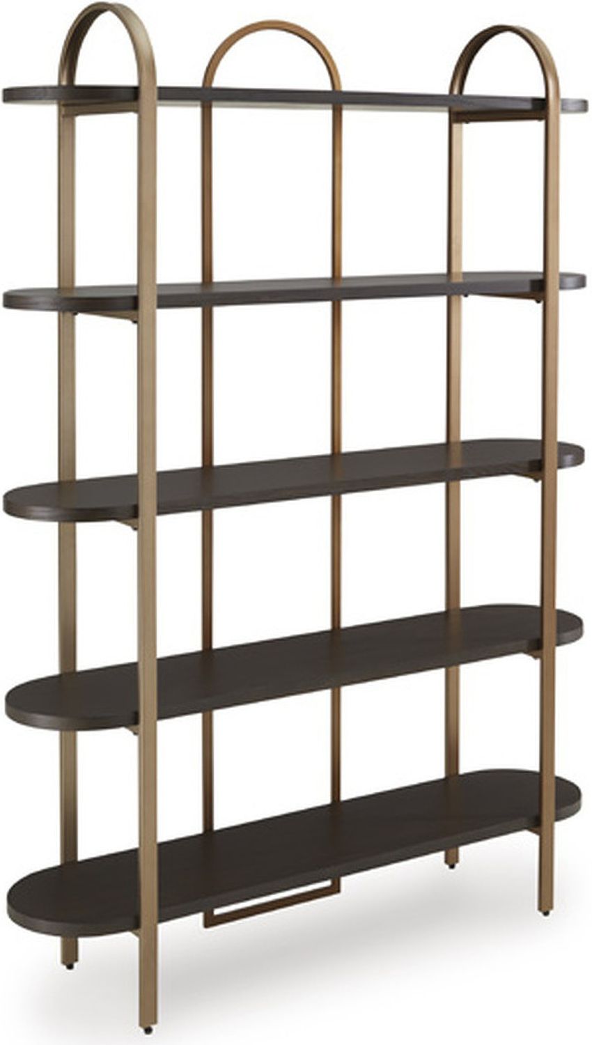 Brentmour Bookcase In Brown and Gold A4000589