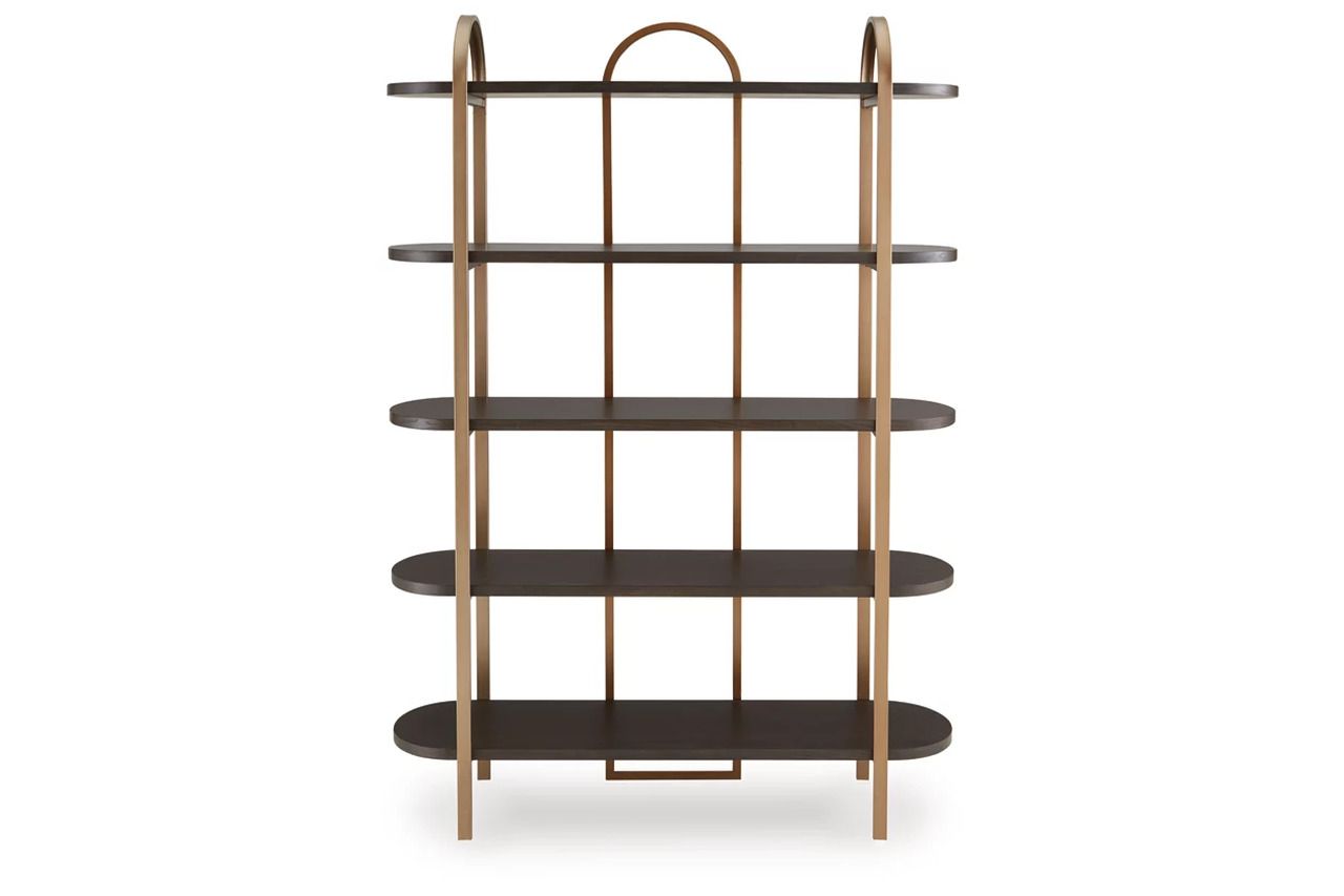Brentmour Bookcase In Brown and Gold A4000589