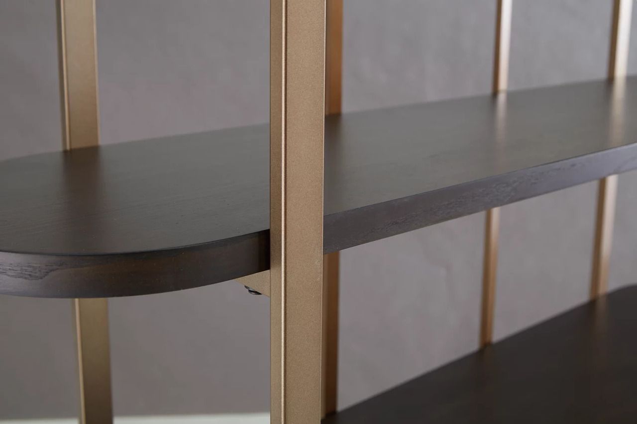 Brentmour Bookcase In Brown and Gold A4000589