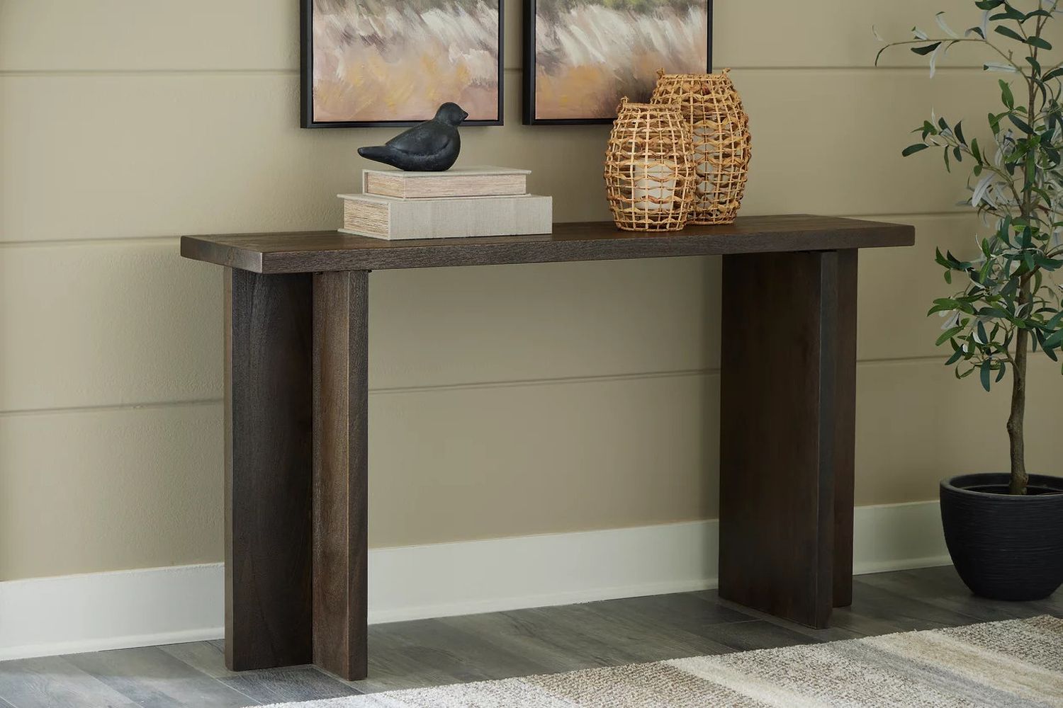 Jalenry Console Sofa Table In Grayish Brown A4000596