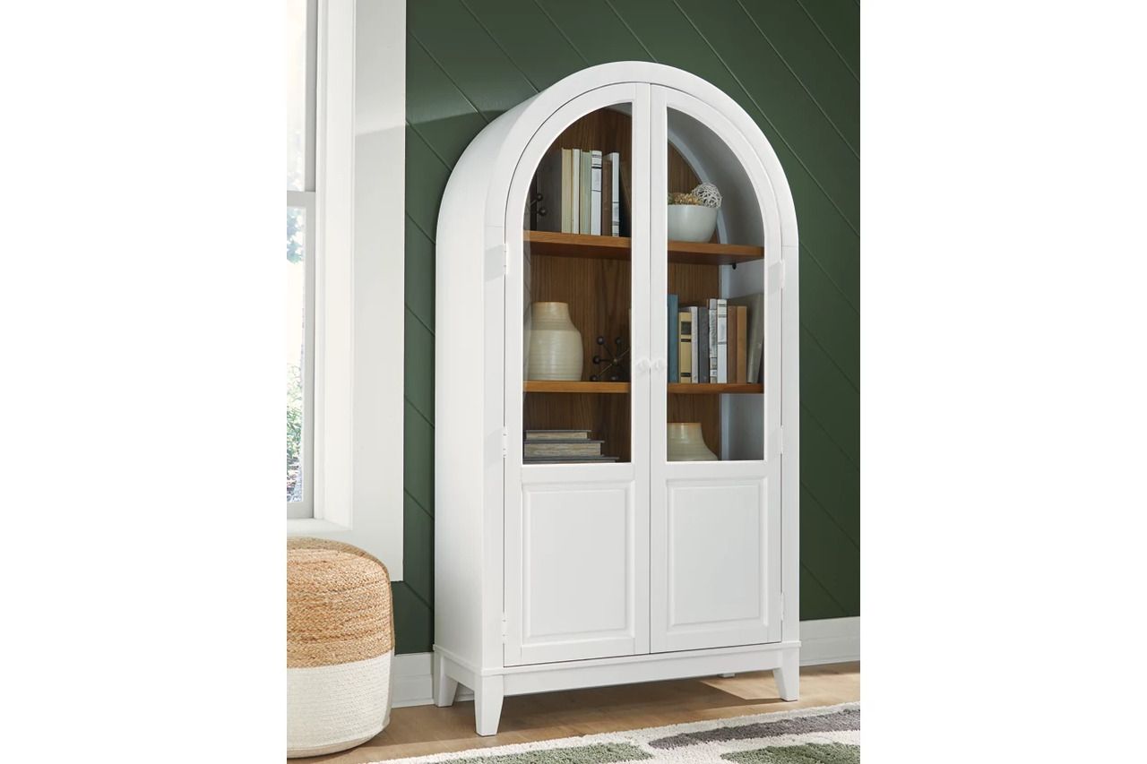 Dagandale Accent Cabinet In White/Natural A4000598