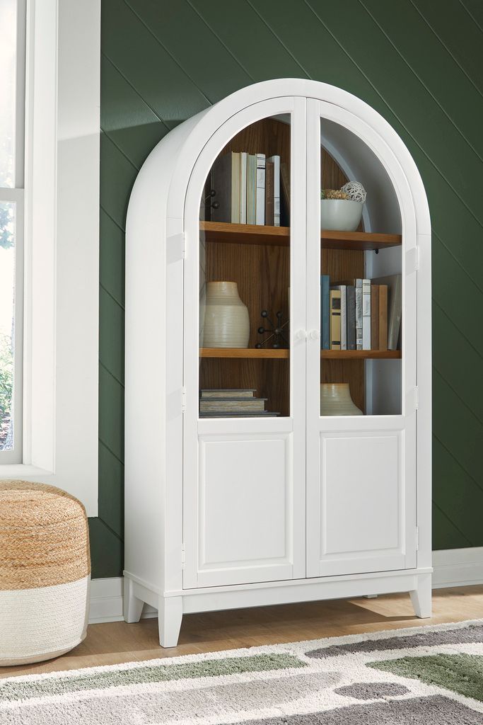 Dagandale Accent Cabinet In White/Natural A4000598