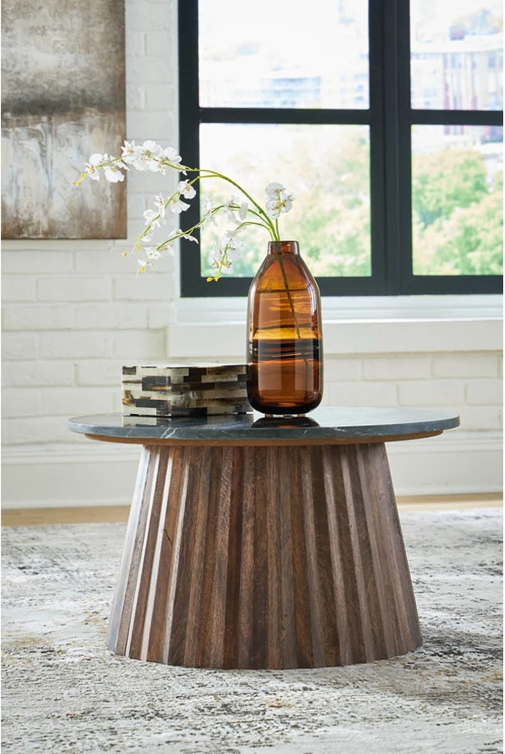 Ceilby Accent Coffee Table In Black and Brown A4000601