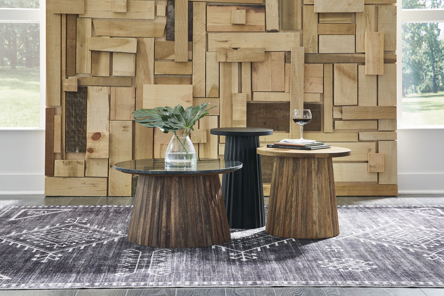 Ceilby Accent Coffee Table In Black and Brown A4000601