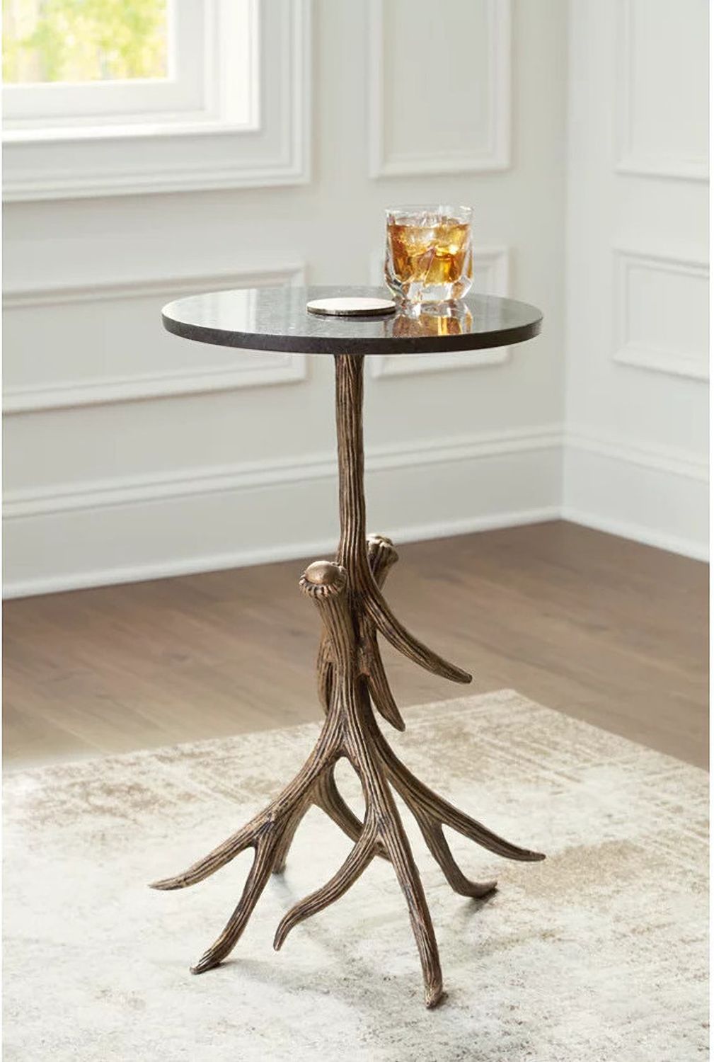 Lemkins Accent Table In Black and Gold A4000606