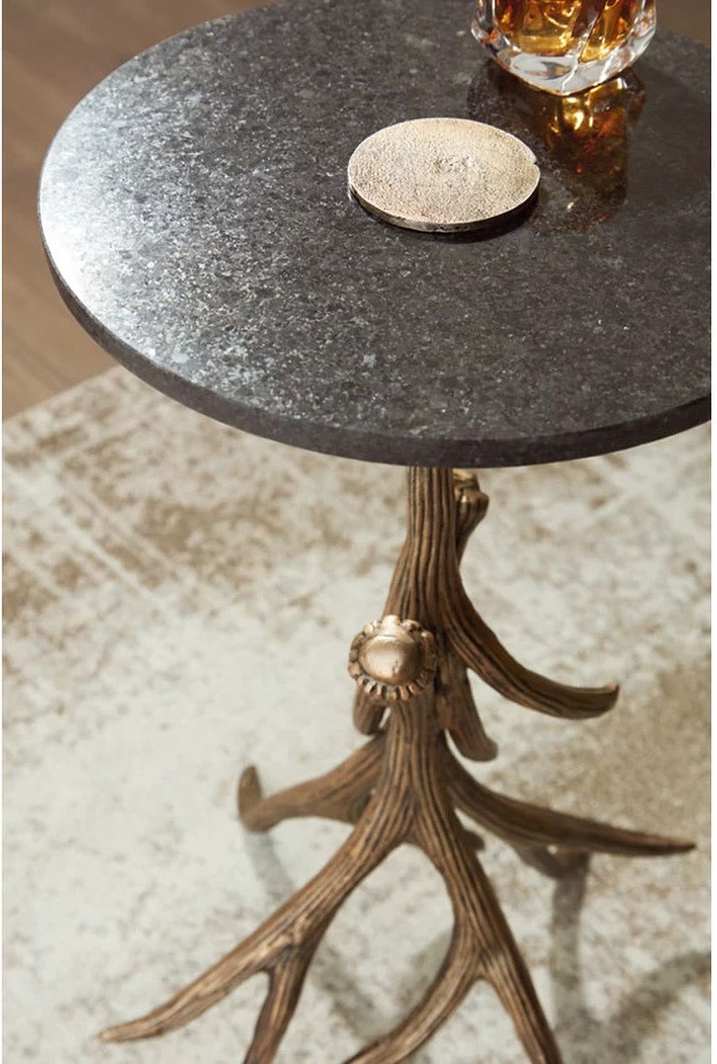 Lemkins Accent Table In Black and Gold A4000606