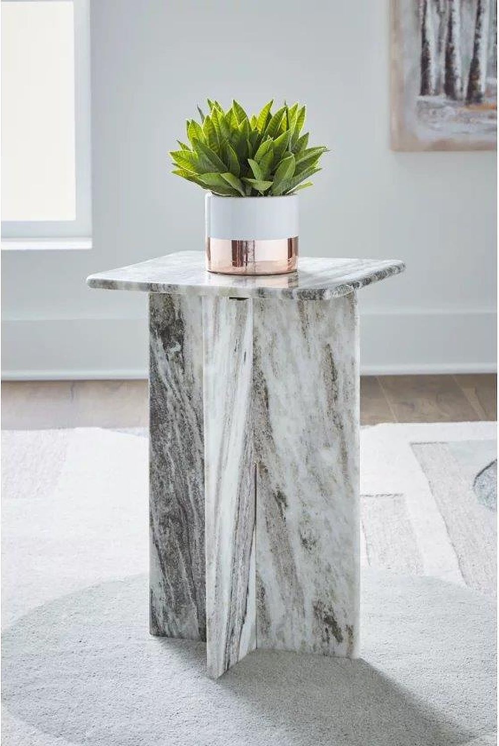 Keithwell Square Accent Table In Gray A4000611