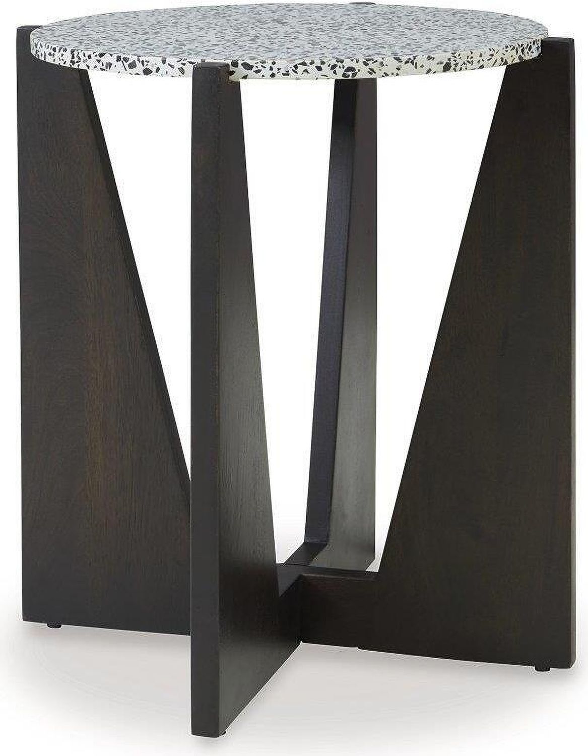 Tellrich Accent Table In Black and White A4000616
