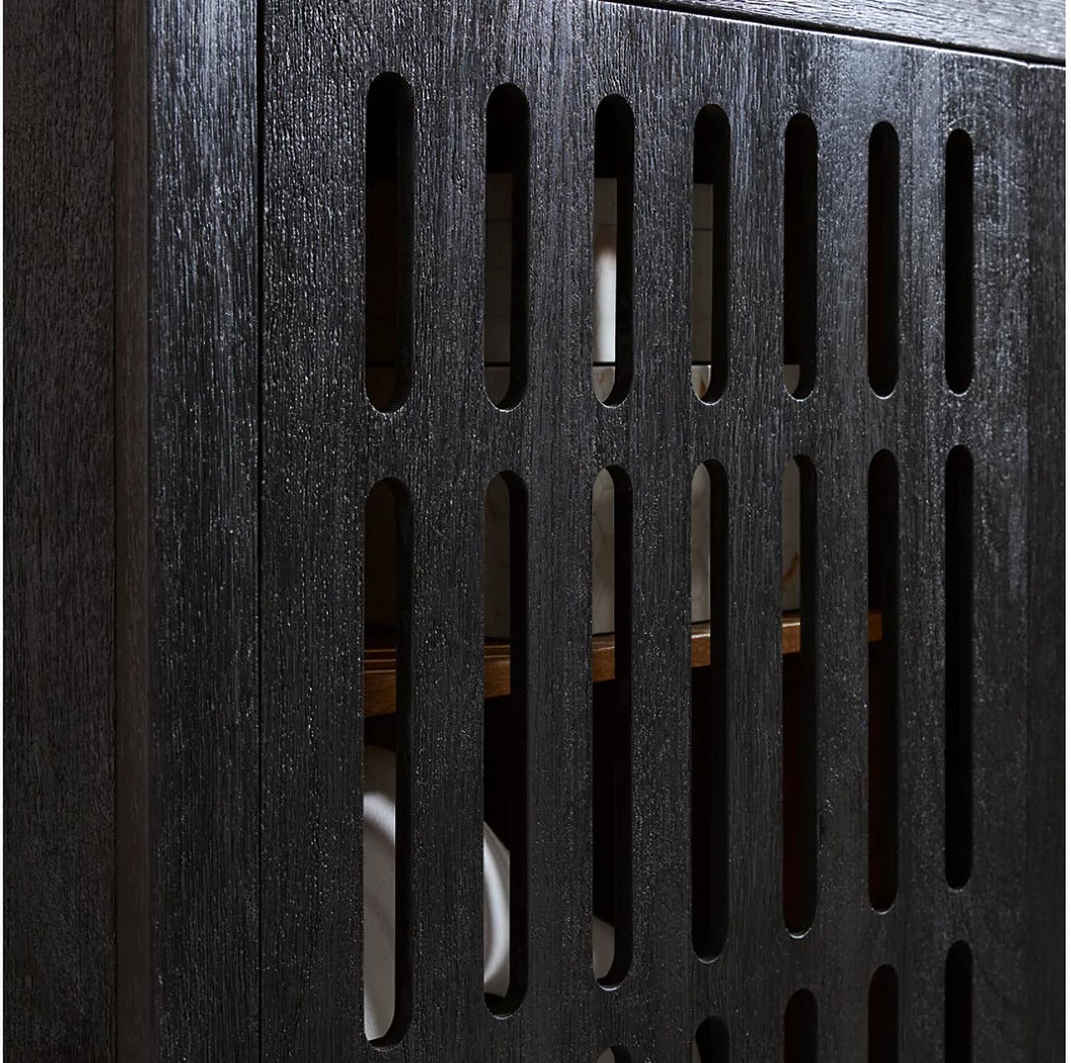 Vallisburg Accent Cabinet In Black and Natural A4000644