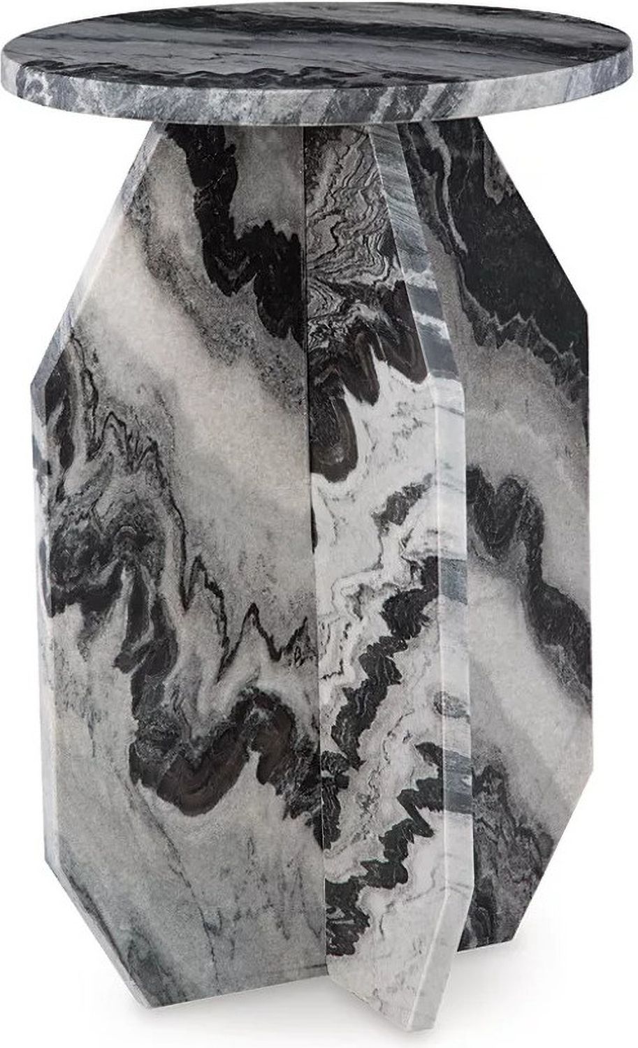 Wrenlane Accent Table In Black/White/Taupe A4000646