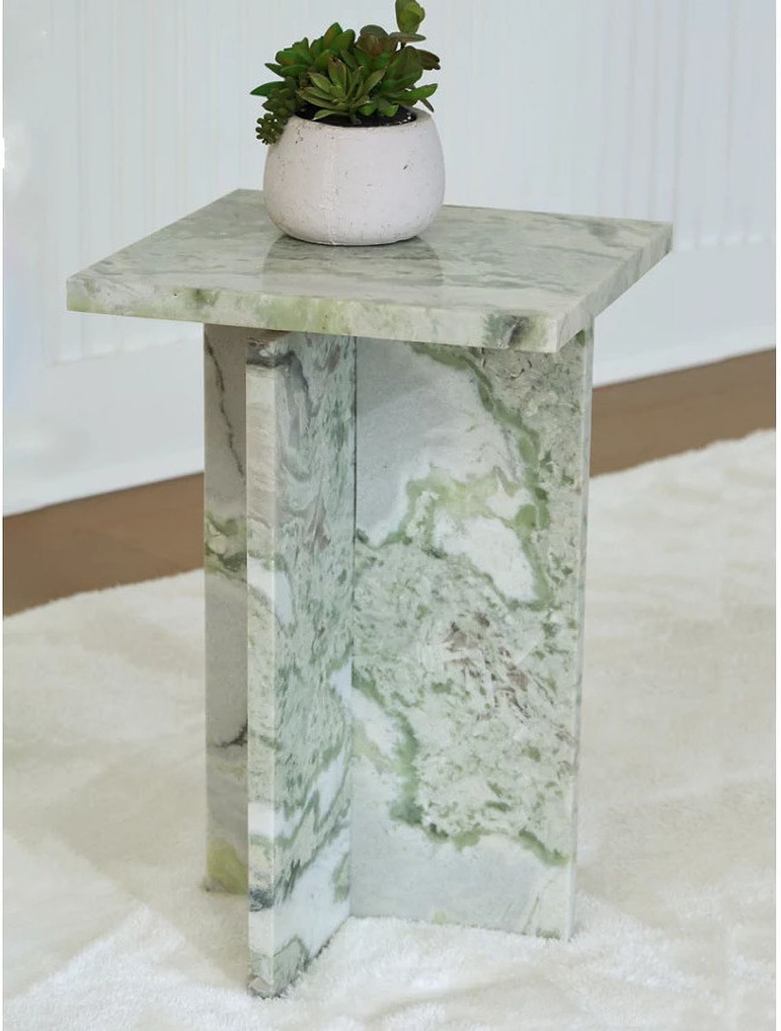 Deaconwell Accent Table In White and Green A4000648