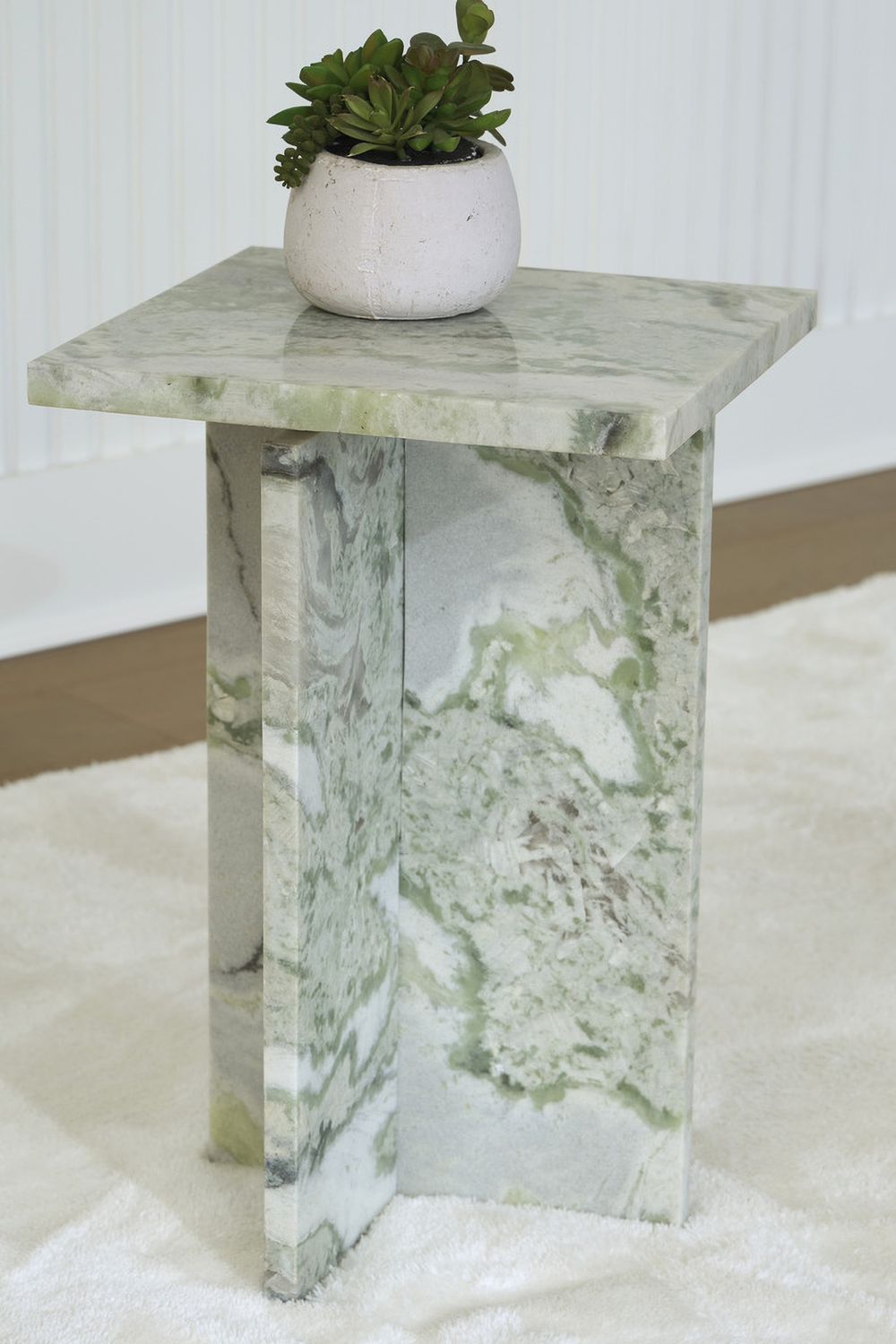 Deaconwell Accent Table In White and Green A4000648