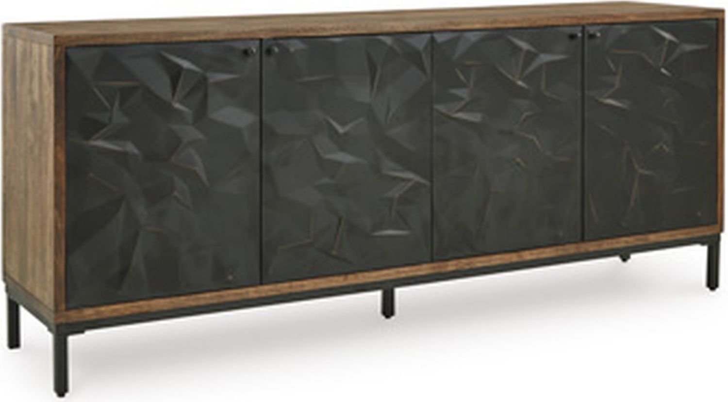 Dorannby Accent Cabinet In Black and Brown A4000649