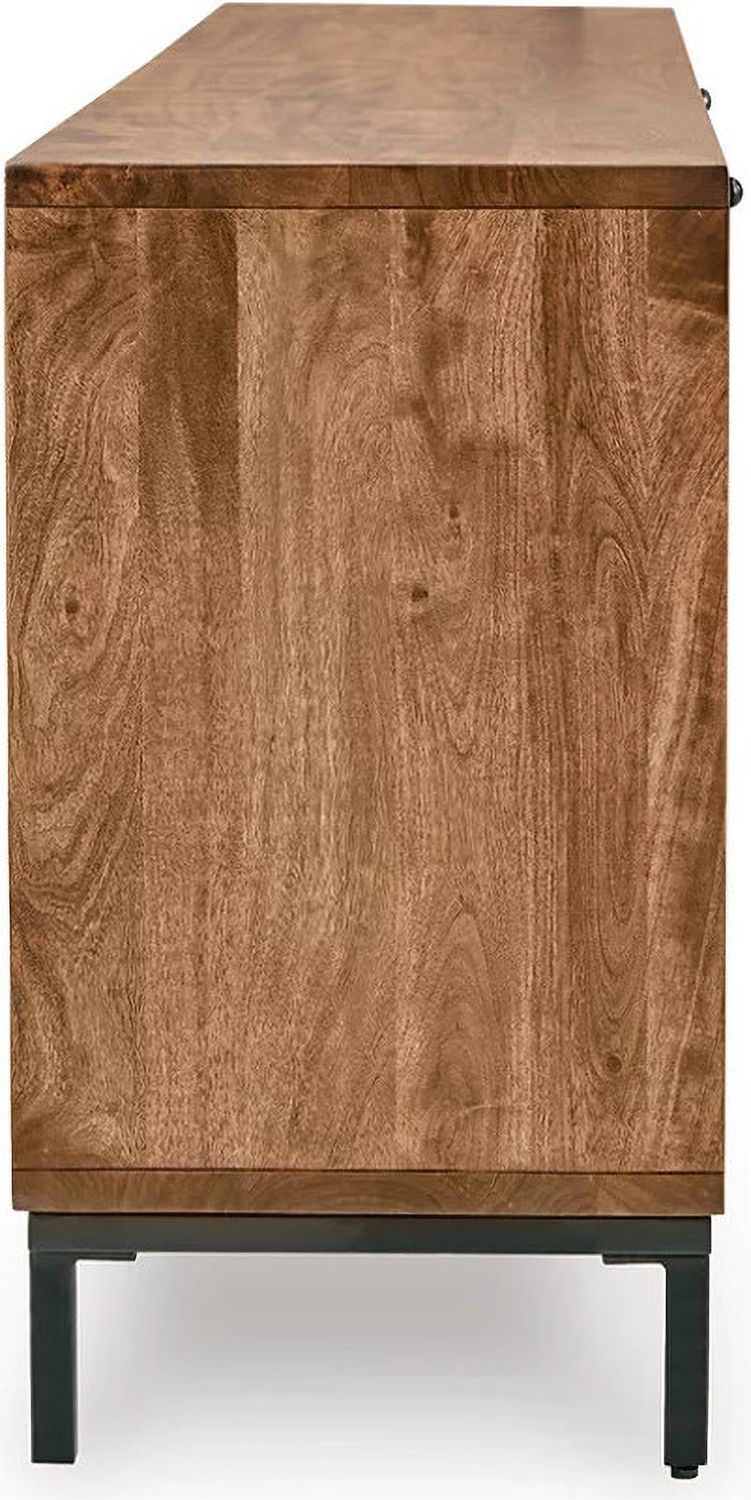 Dorannby Accent Cabinet In Black and Brown A4000649