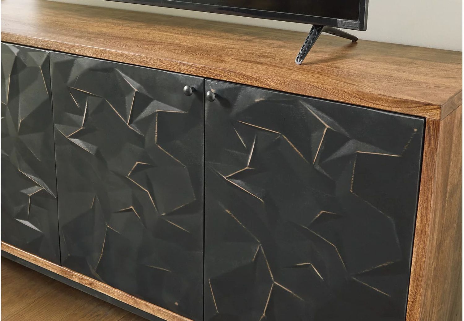 Dorannby Accent Cabinet In Black and Brown A4000649