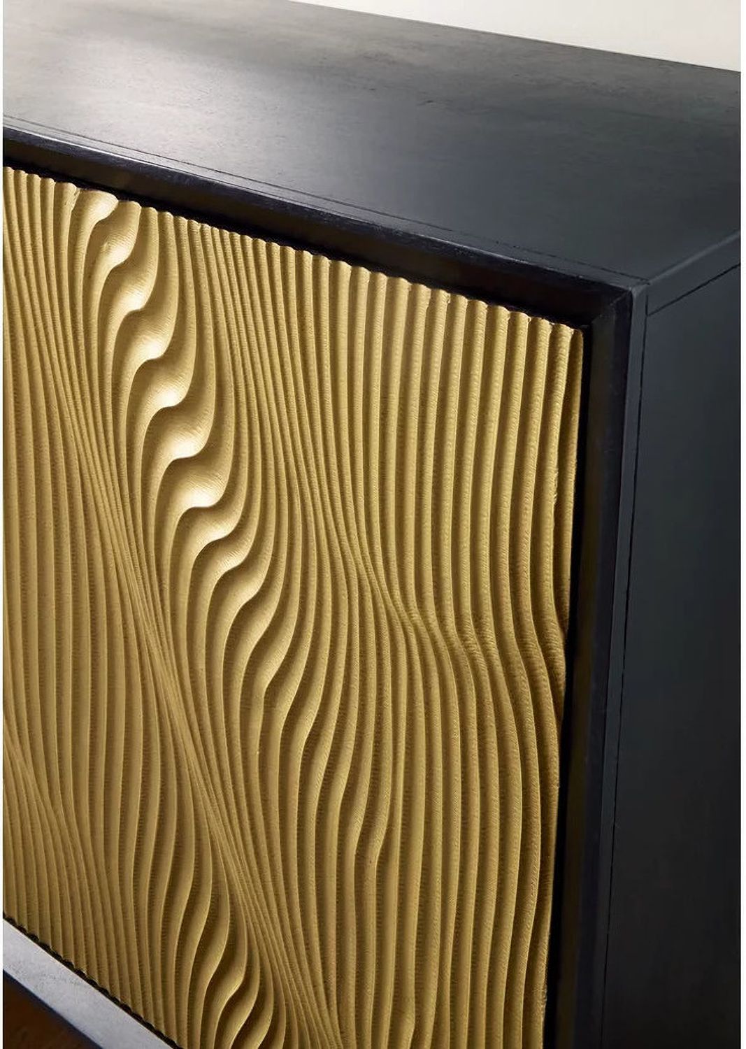 Tayner Accent Cabinet In Black and Gold A4000654