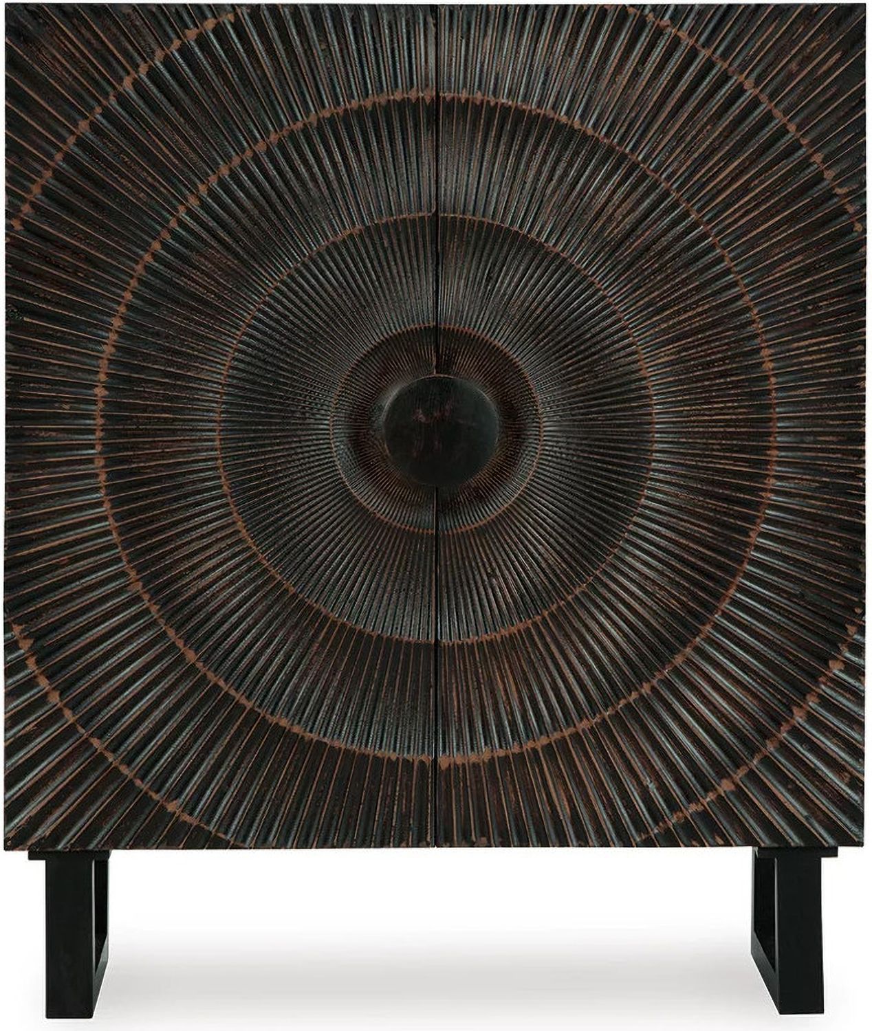 Fosterman Accent Cabinet In Distressed Black A4000660