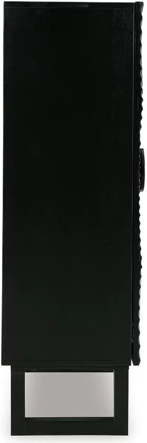 Fosterman Accent Cabinet In Distressed Black A4000660