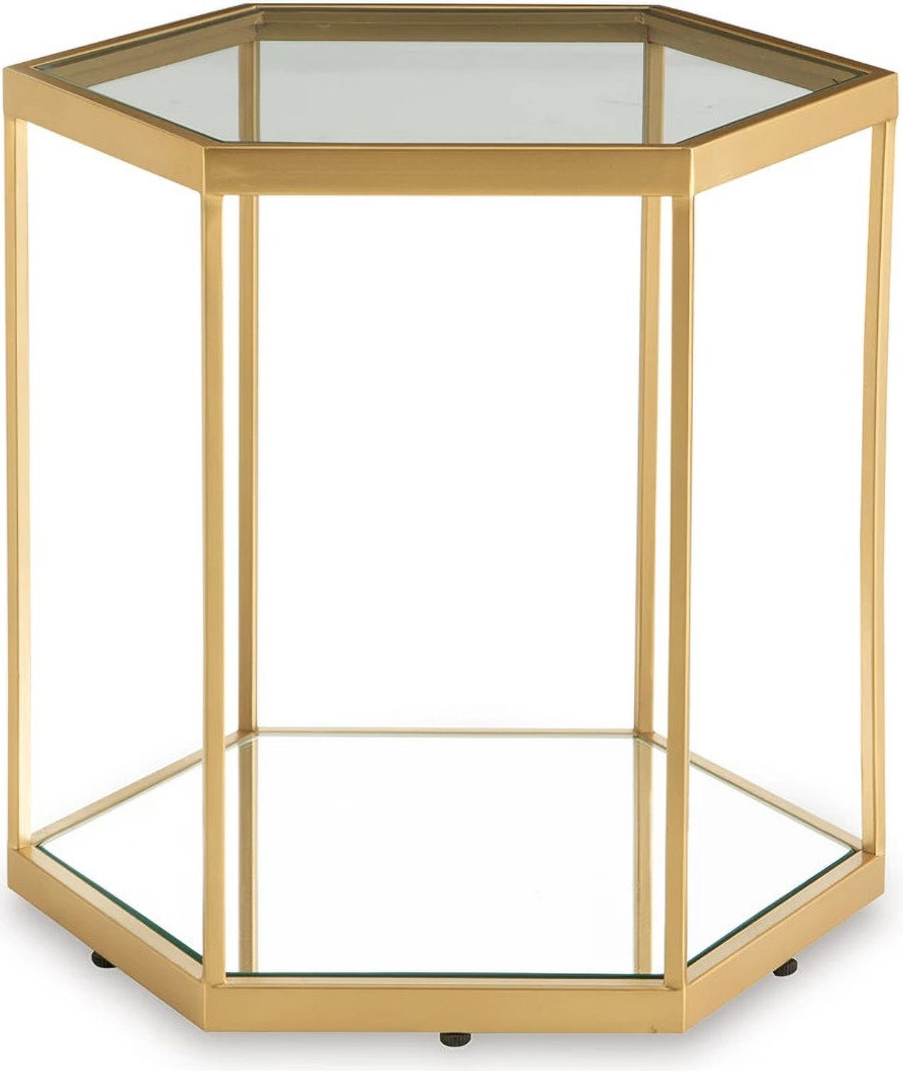 Veerwick Accent Coffee Table In Gold A4000661