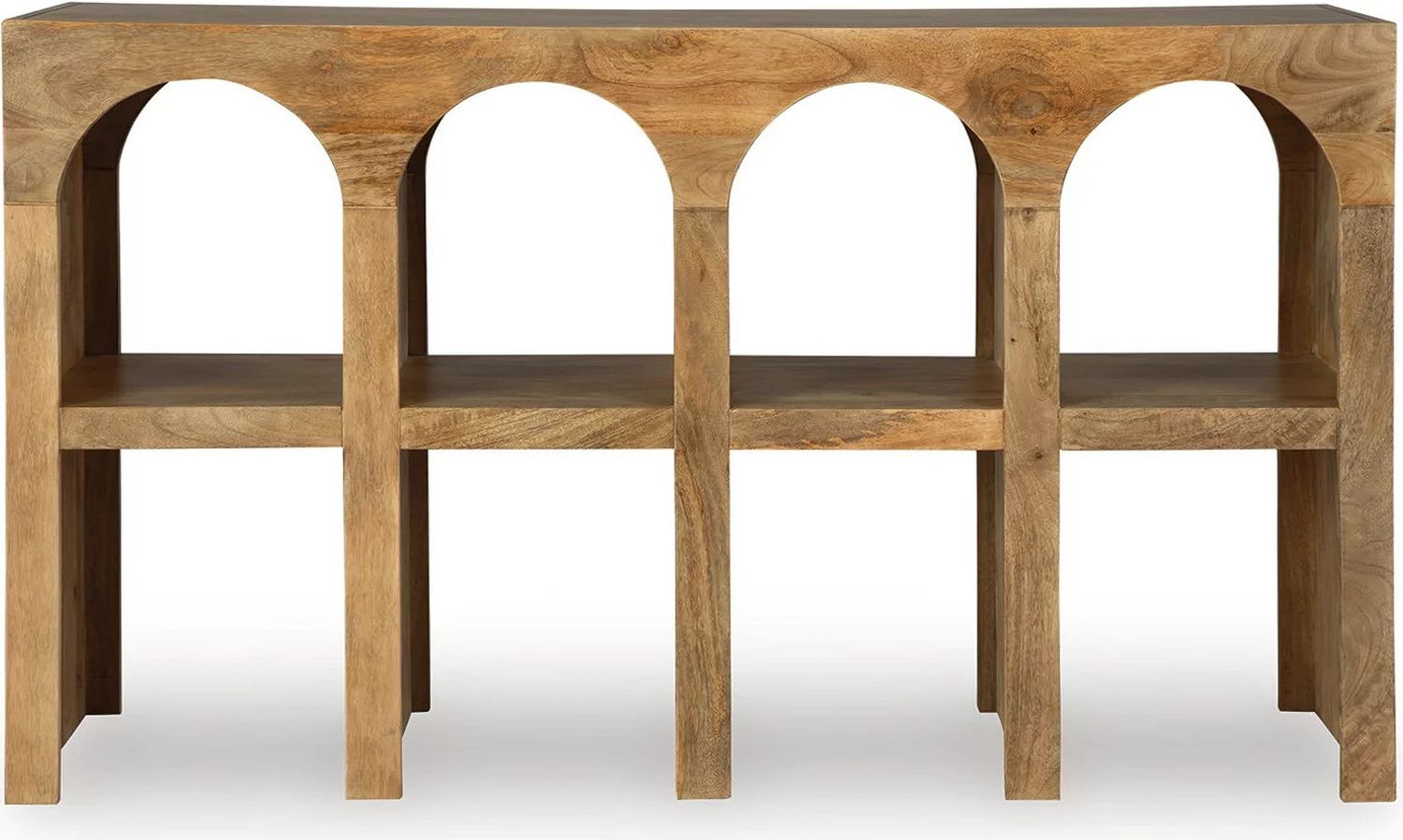 Luzmanacy Console Sofa Table In Natural Brown A4000664
