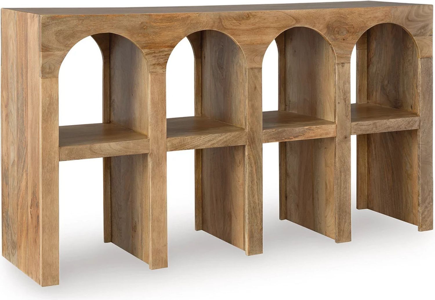 Luzmanacy Console Sofa Table In Natural Brown A4000664