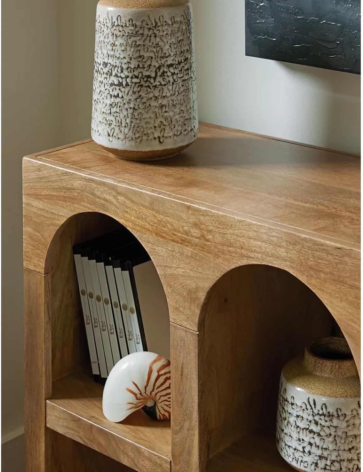 Luzmanacy Console Sofa Table In Natural Brown A4000664