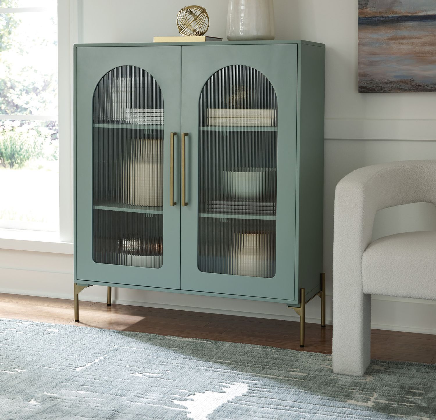 Adwen Accent Cabinet In Light Green A4000665