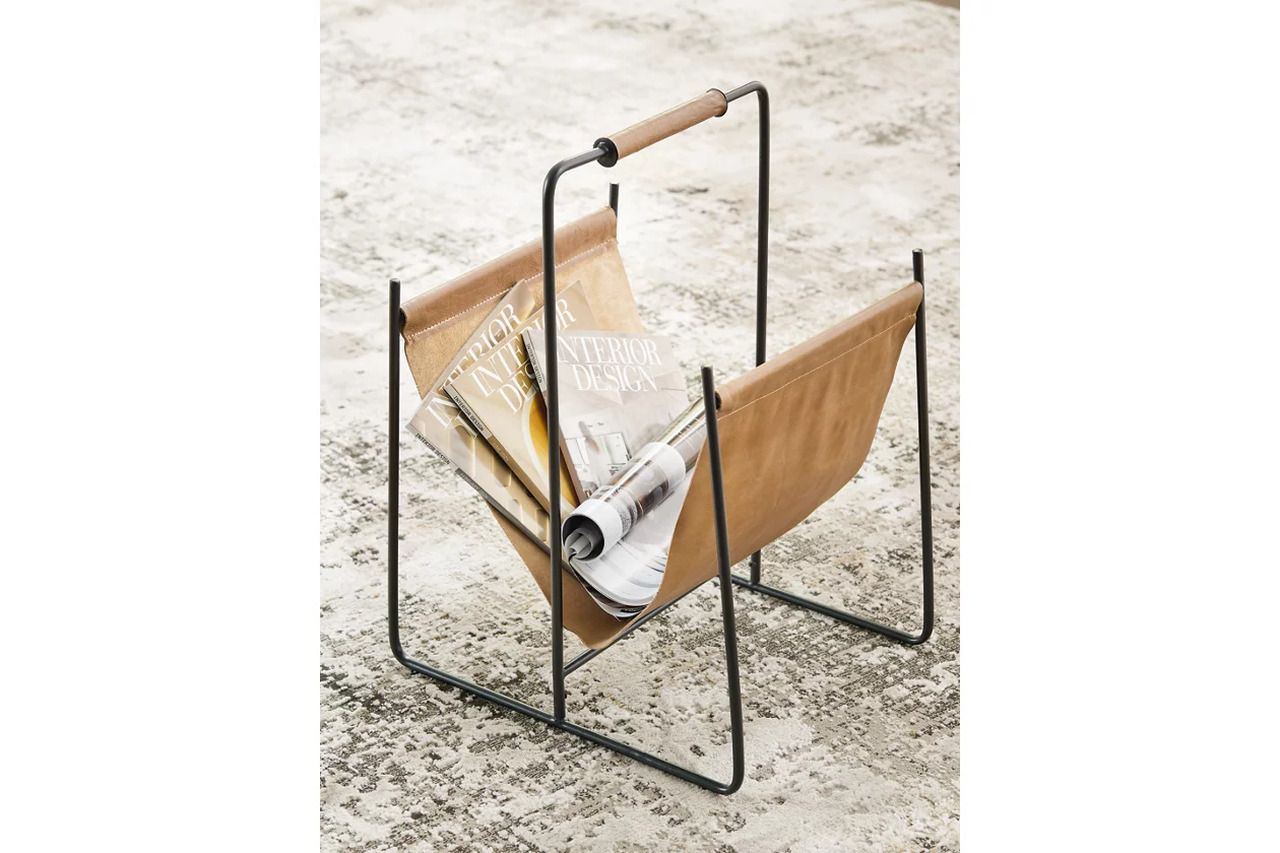 Faronworth Magazine Rack In Brown/Black A4000668