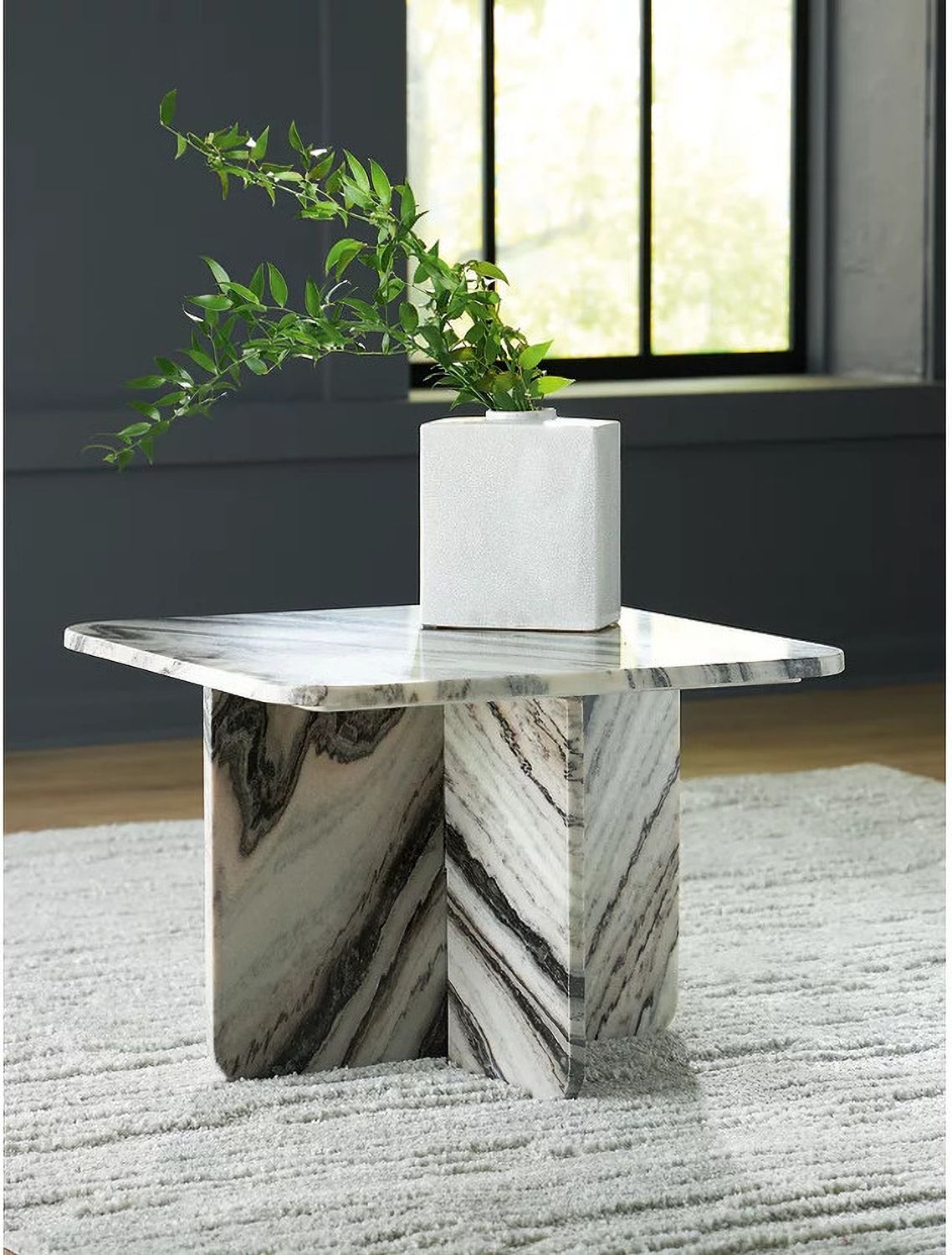 Baretton Accent Coffee Table In Black/White/Taupe A4000670