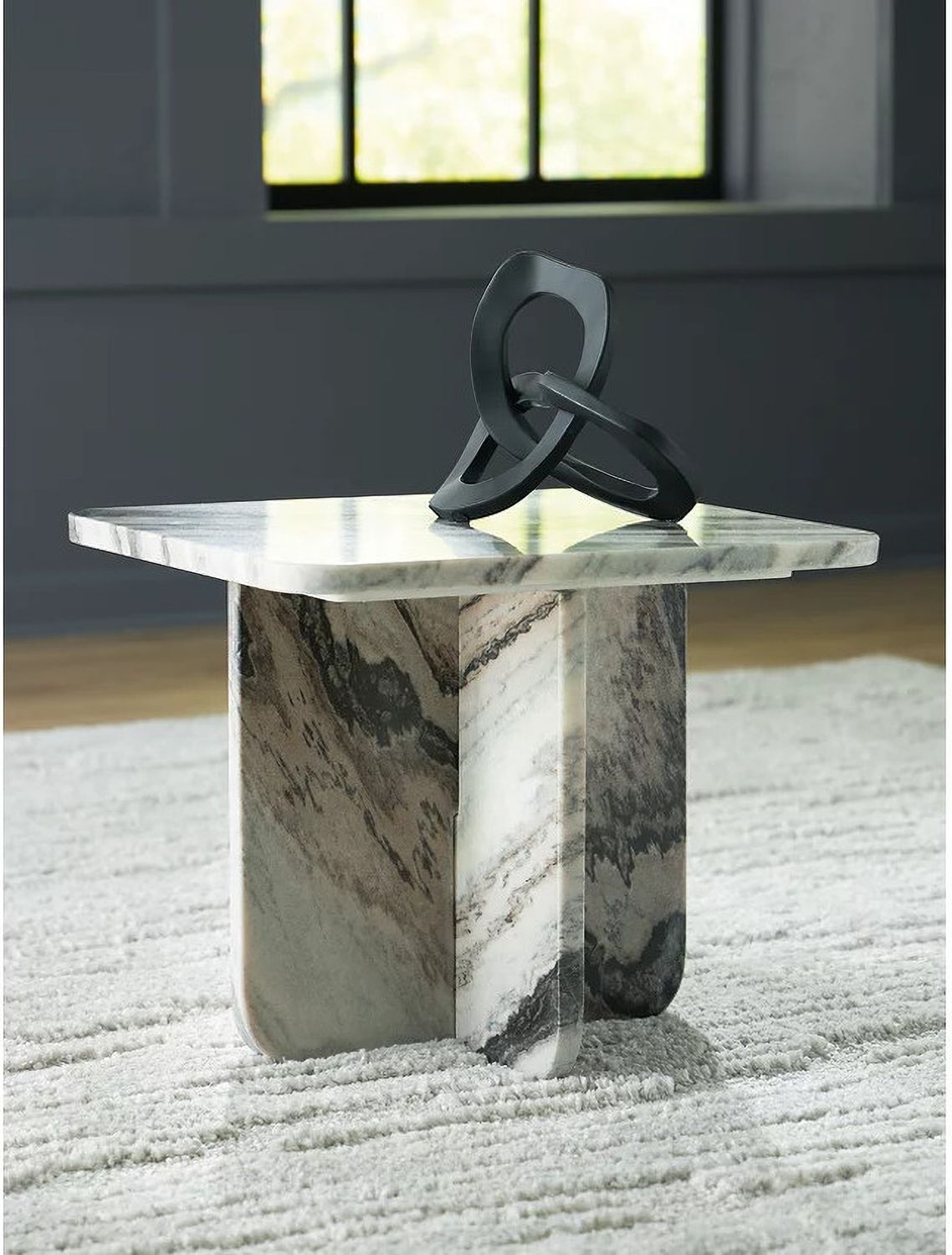 Baretton Accent Coffee Table In Black/White/Taupe A4000671