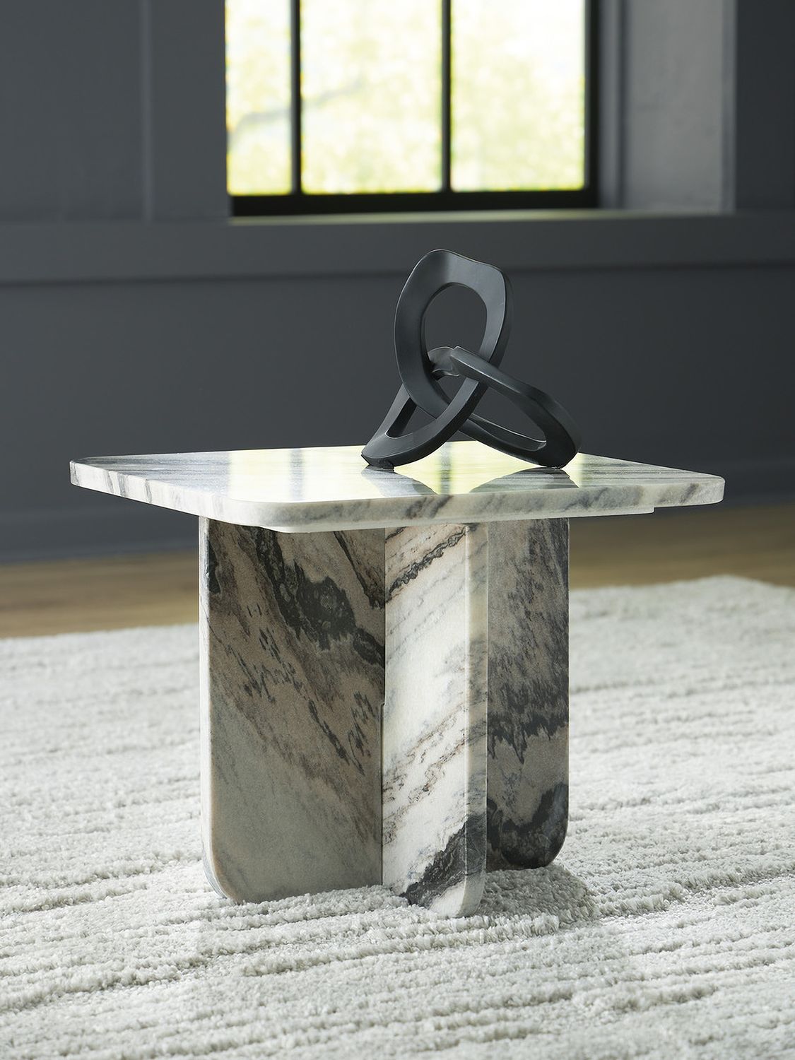 Baretton Accent Coffee Table In Black/White/Taupe A4000671