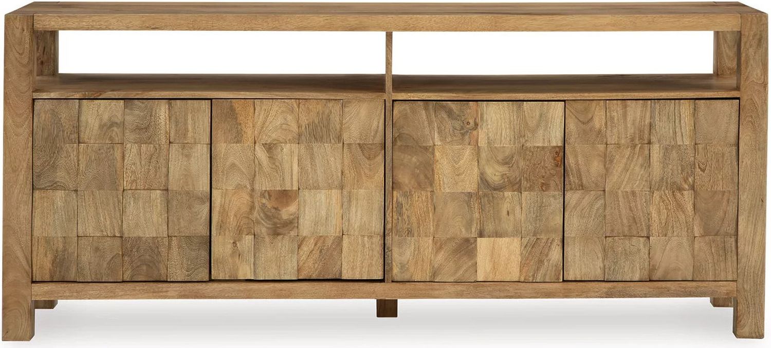 Hudwick Accent Cabinet In Natural Brown A4000672