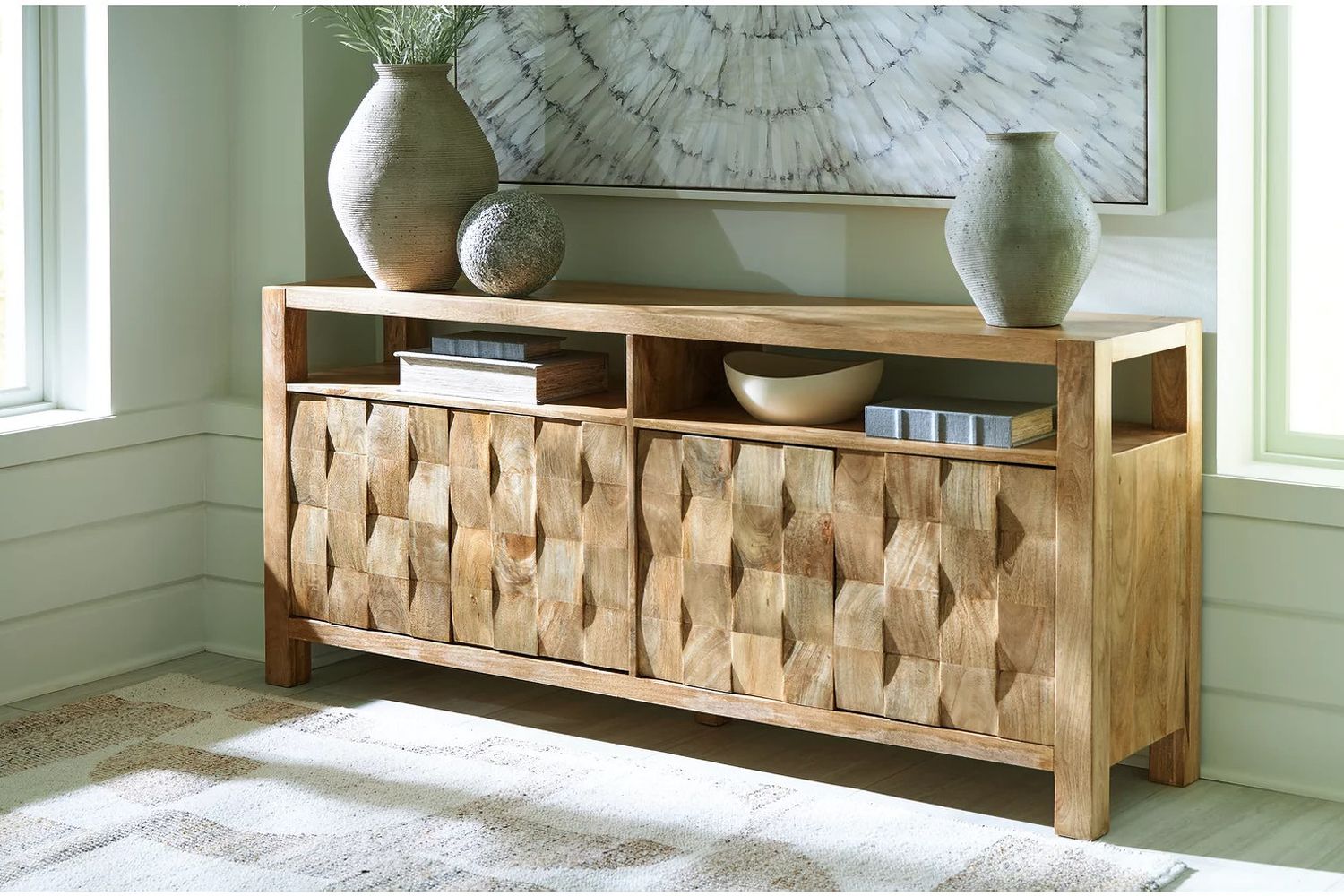 Hudwick Accent Cabinet In Natural Brown A4000672