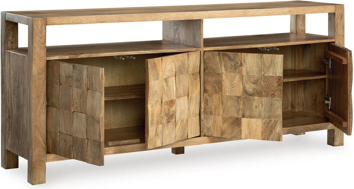 Hudwick Accent Cabinet In Natural Brown A4000672