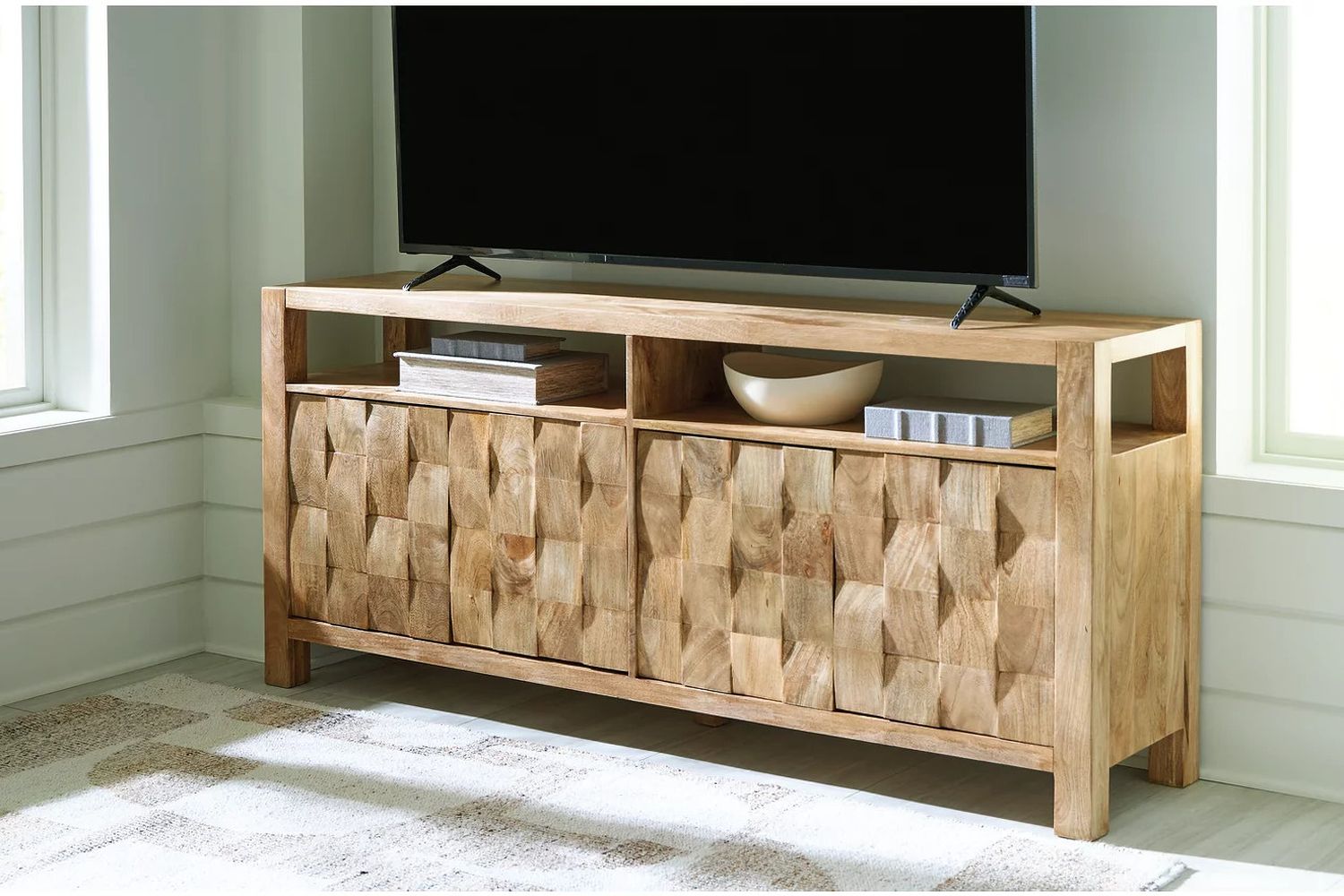 Hudwick Accent Cabinet In Natural Brown A4000672