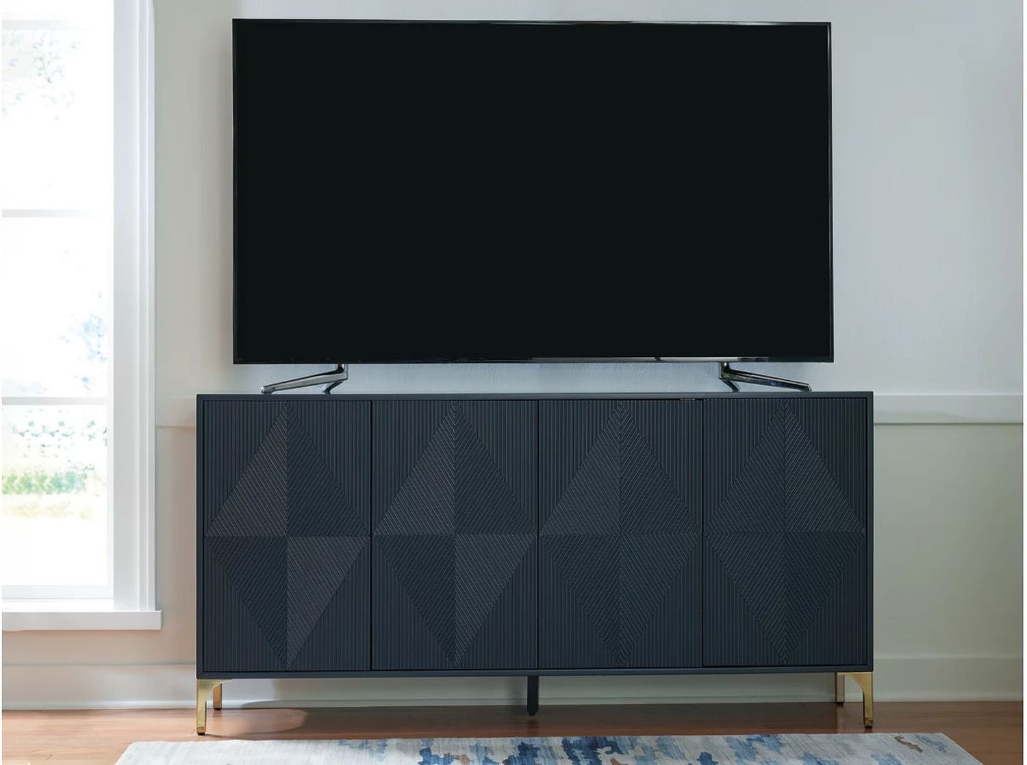 Loirwick Accent Cabinet In Dark Blue A4000677