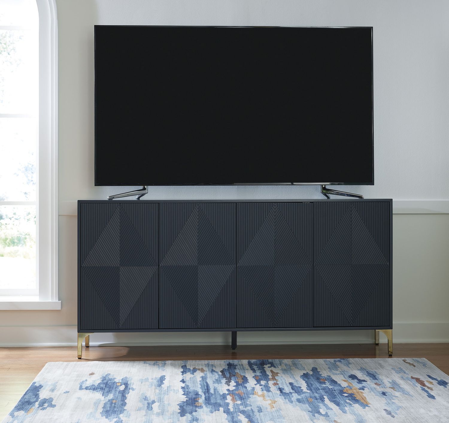 Loirwick Accent Cabinet In Dark Blue A4000677