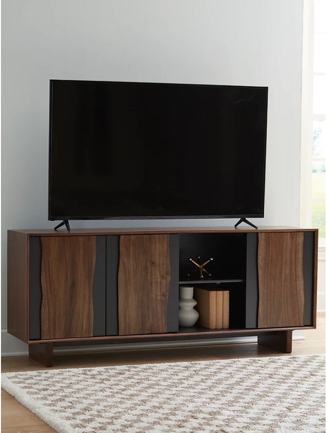 Welby Accent Cabinet In Brown/Charcoal A4000679