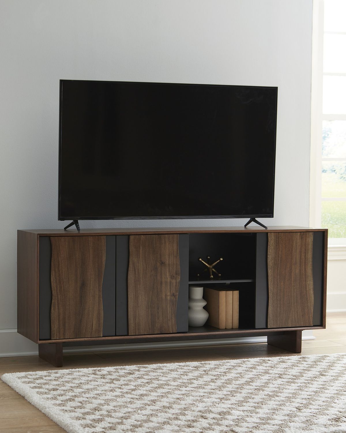 Welby Accent Cabinet In Brown/Charcoal A4000679