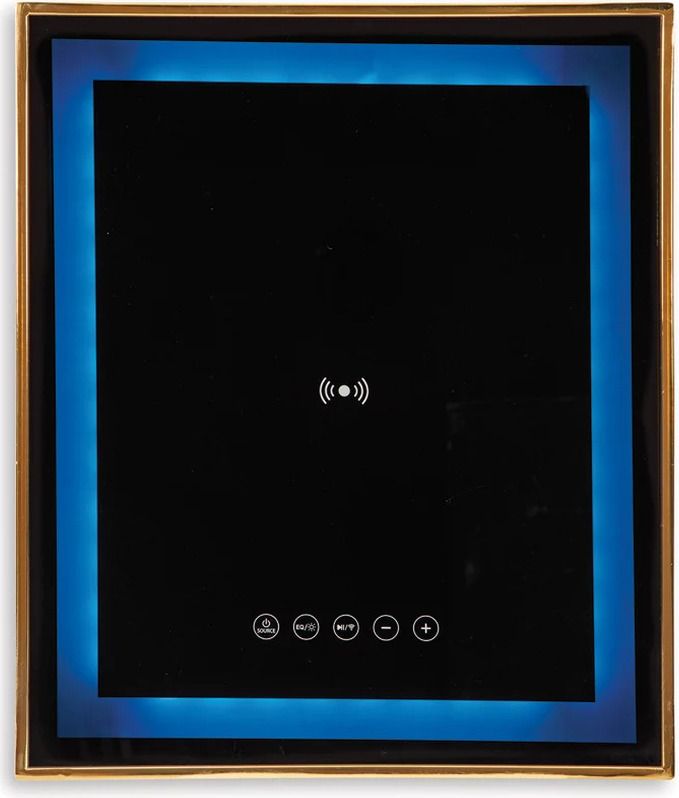Rexwell Accent Table with Speaker In Black and Gold A4000681