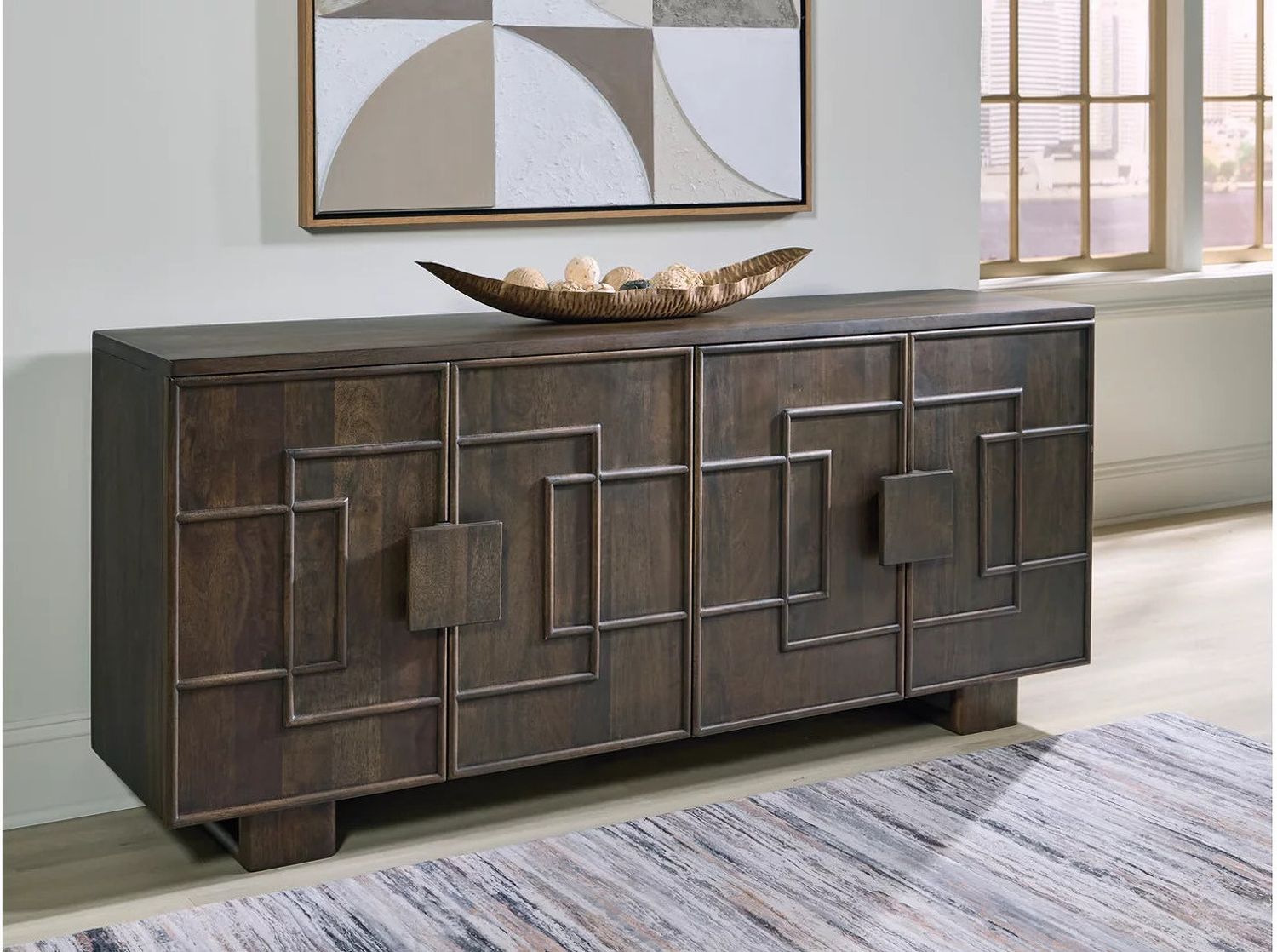 Cato Accent Cabinet In Dark Brown A4000682